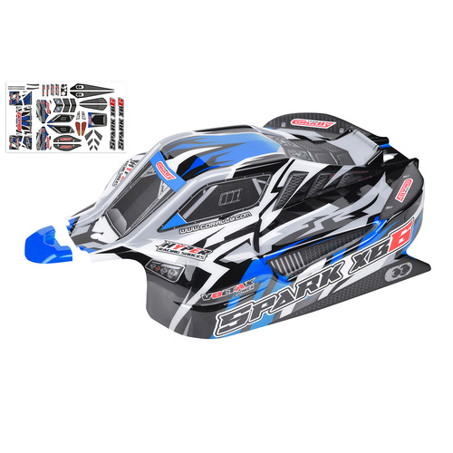 Team Corally - Polycarbonate Body - Spark XB6 - Painted - Cut - Decals - Color Blue - 1 Pc