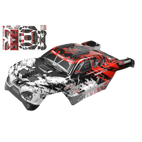 Team Corally - Polycarbonate Body - Kagama 4 - Painted - Cut - Decals - Red Color - 1 Pc
