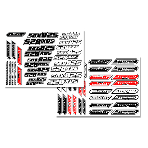 Team Corally - Body Decal Sheet - SBX-825 - Pre-Cut - 1 Pc