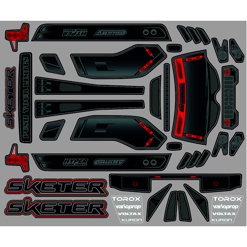 Team Corally - Body Decal Sheet - Sketer XP 4S - 1pc
