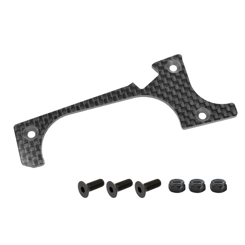 Team Corally - Suspension Arm Cover - Stiffener - HDA-4 - Lower Front - Right - Carbon 3mm - 1 Pc