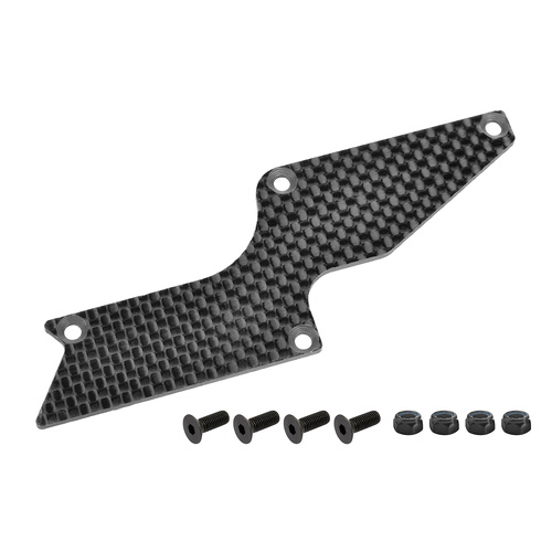 Team Corally - Suspension Arm Cover - Stiffener - HDA-4 - Lower Rear - Right - Carbon 3mm - 1 Pc