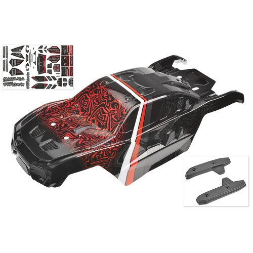 Team Corally - Polycarbonate Body - Kagama Limited Edition - Painted - Cut - Decals - Accessories - Red Color - 1 Pc