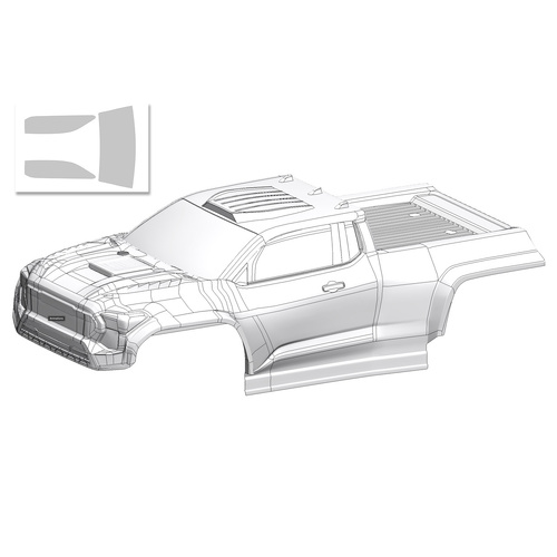 Team Corally - Polycarbonate Body - Furago XD - Clear - Cut - Decals - 1 Pc