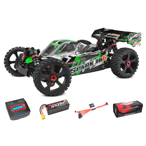 Team Corally - Spark XB-6 RTR - Drive'n Go Pack 4S - Green Color
