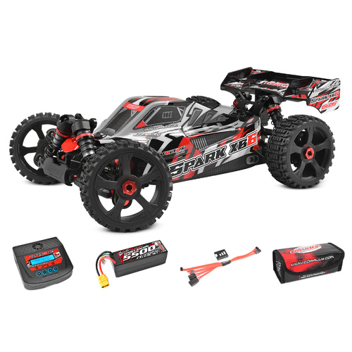Team Corally - Spark XB-6 RTR - Drive'n Go Pack 4S - Red Color