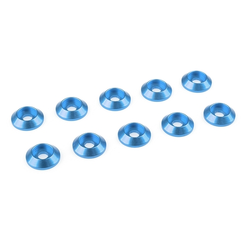 Team Corally - Aluminium Washer - for M3 Button Head Screws - OD=10mm - Blue - 10 pcs