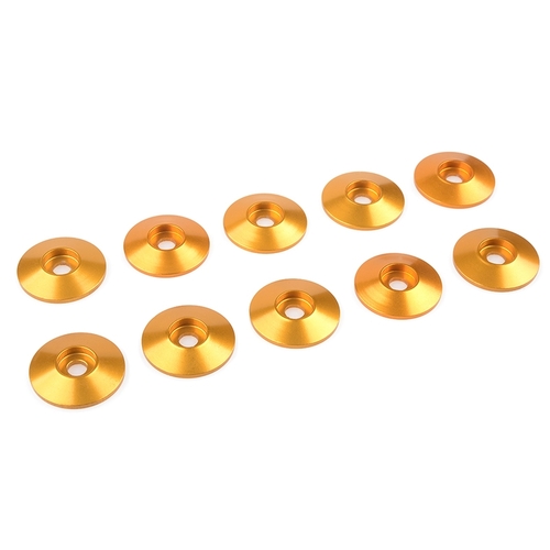 Team Corally - Aluminium Washer - for M3 Button Head Screws - OD=15mm - Gold - 10 pcs