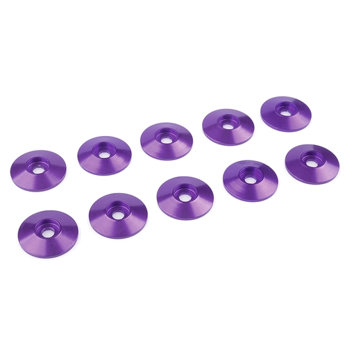 Team Corally - Aluminium Washer - for M3 Button Head Screws - OD=15mm - Purple - 10 pcs