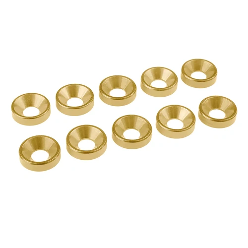 Team Corally - M4 Flat Head Washer - Aluminum - LE - 10 Pcs