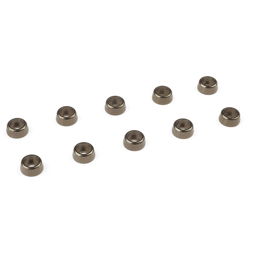 Team Corally - Aluminium Washer - for M2 Socket Head Screws - OD=6mm - Gun Metal - 10 pcs