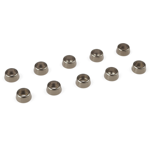 Team Corally - Aluminium Washer - for M2.5 Socket Head Screws - OD=7mm - Gun Metal - 10 pcs