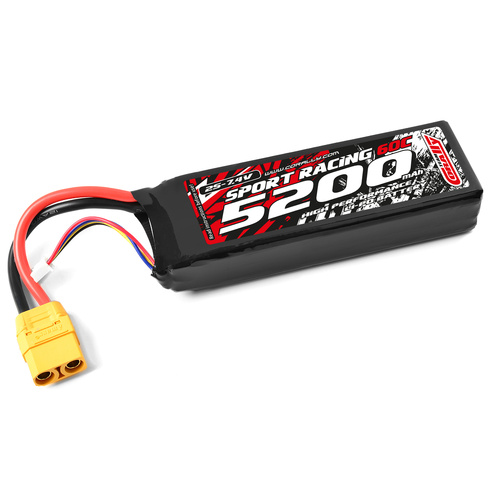 Team Corally - Power Racing 60C - 5200MAH - 2S - 7,4V - XT-90 - Semi-Soft Case