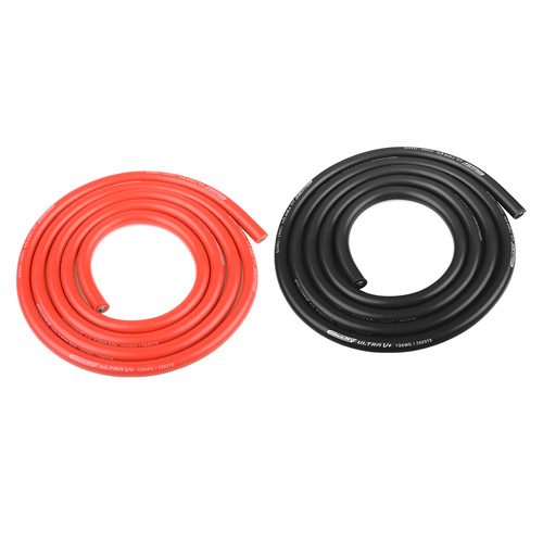 Team Corally - Ultra V+ Silicone Wire - Super Flexible - Black and Red - 10AWG - 2683 / 0.05 Strands - ODø 5.5mm - 2x 1m