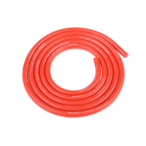 Team Corally - Ultra V+ Silicone Wire - Super Flexible - Red - 12AWG - 1731 / 0.05 Strands - ODø 4.5mm - 1m