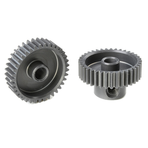 Team Corally - 64 DP Pinion - Short - Hard Anodised AL7075 - 37 Teeth - Shaft Dia. 3.17mm