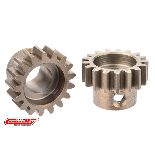 Team Corally - M1.0 Pinion  Short Wide Teeth  Hardened Steel - 18 Teeth - Shaft Dia. 8mm