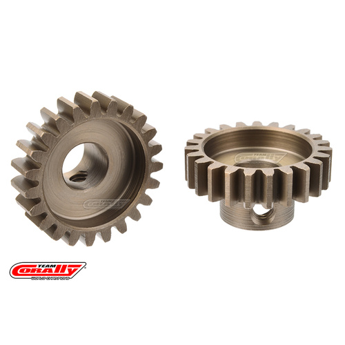 Team Corally - M1.0 Pinion  Short Wide Teeth  Hardened Steel - 22 Teeth - Shaft Dia. 8mm