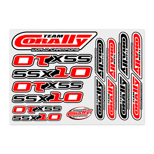 Team Corally - Stickersheet SSX-10 - Precut - 210x148mm - 1 pc