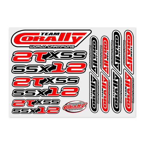 Team Corally - Stickersheet SSX-12 - Precut - 210x148mm - 1 pc