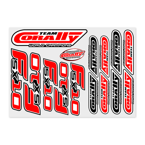 Team Corally - Stickersheet FSX-10 - Precut - 210x148mm - 1 pc