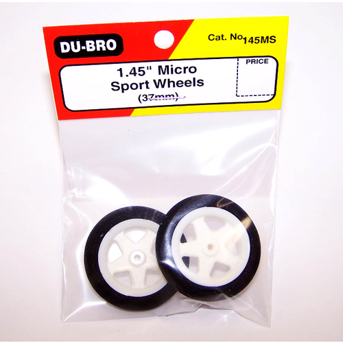 DUBRO 145MS 1.45in MICRO SPORT WHEELS (1 PAIR PER CARD)