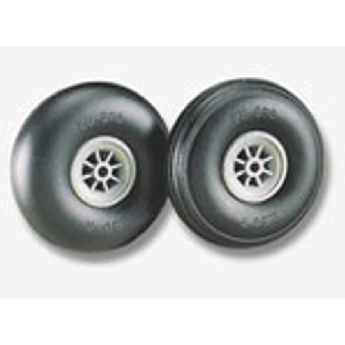 DUBRO 200T 2in DIA TREADED SURFACE WHEELS   (1 PAIR PER CARD)