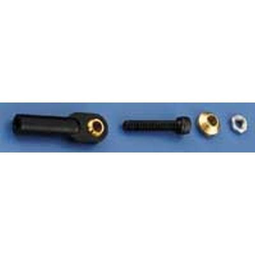 DUBRO 2161 4-40 SWIVEL BALL LINK W/HARDWRE (2 PCS PER PACK) (BLACK)