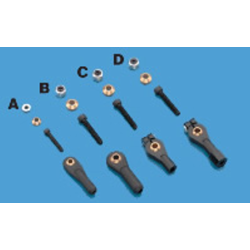 DUBRO 2263 4-40 HEAVY DUTY BALL LINKS (12 PCS PER PACK) (BLACK)
