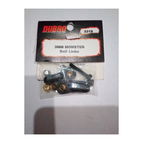 DUBRO 2319 3MM MONSTER LINKS (2 PCS PER PACK)
