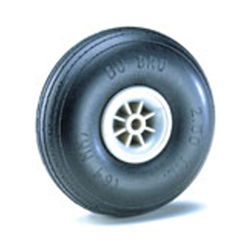 DUBRO 300TL 3in DIA TREADED LIGHT WHEELS (1 PAIR PER CARD)