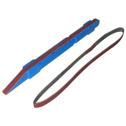 RED SANDING STICK WITH 2 BELTS #120 GRIT