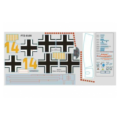 Decal Sheet for BF-109 1400mm