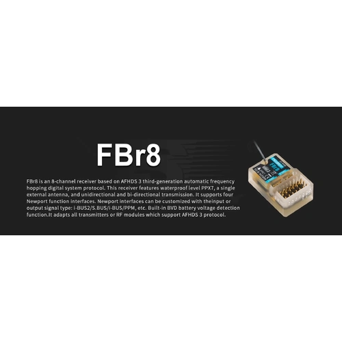 FlySky 8-channel waterproof FBr8 long antenna version