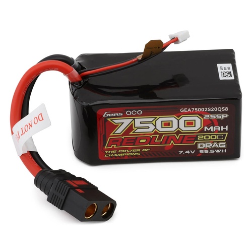 Gens Ace Redline "Drag" 2S 200C LiPo Battery (7.4V/7500mAh)