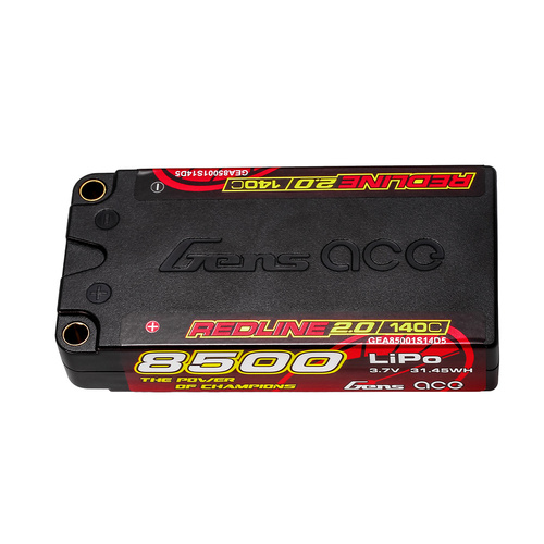 Gens ace Redline 2.0 8500mAh 1S2P 140C Short Pack Lipo battery