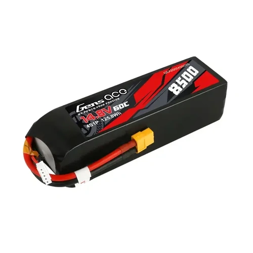 Gens Ace 4S 8500mAh 14.8V 60C Soft Case LiPo Battery (XT60) 