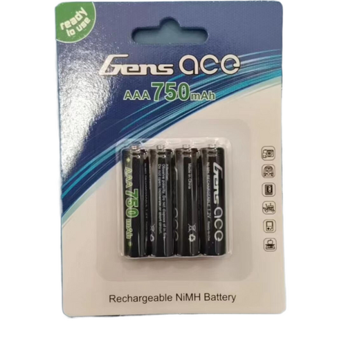 Gens Ace High Power Rechargeable AAA NIMH Battery (1.2V/750mAh) (4)