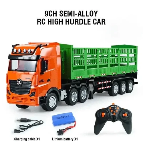 1:18 scale nine-channel semi-alloy remote-controlled high-sided truck