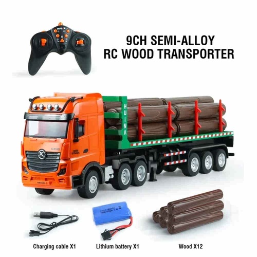 1:18 scale nine-channel semi-alloy remote-controlled wooden transport vehicle