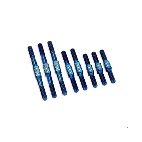 JConcepts RC10 Classic Fin Titanium Turnbuckle Set (8) (Blue)