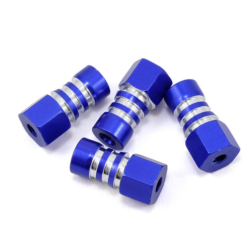 JConcepts Front & Rear Shock Mount Standoff for Traxxas Slash 4x4 (Blue) (4)