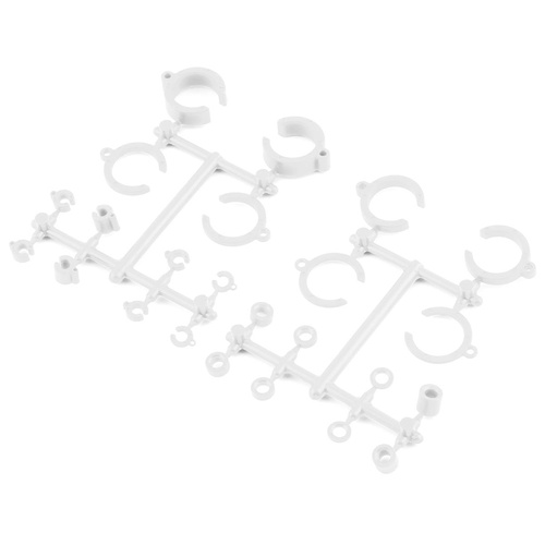 JConcepts - Traxxas big bore shock limiter, up-travel and shock clip kit for Scalpel conversion - white, F&R 24pc.