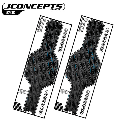 JConcepts - RC10 - precut chassis protective sheet, black - 2pc. (Fits – all RC10 tub chassis models)