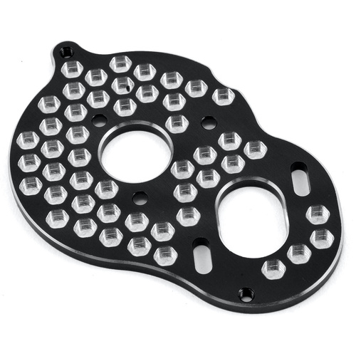 JConcepts B5M Aluminum "3 Gear" Honeycomb Motor Plate (Black)
