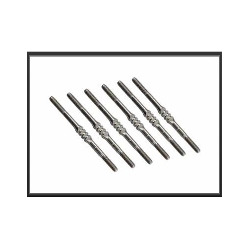 Yokomo YZ-2 DTM Fin Titanium turnbuckle, 6pc. set 