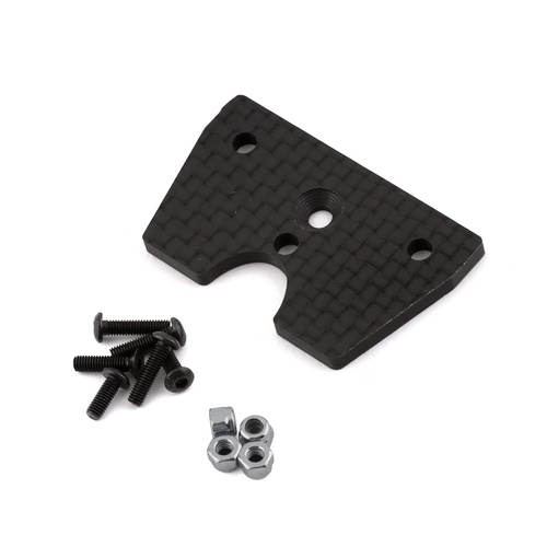F2 truggy body mount adaptor, carbon fiber - Tekno NT48 2.0 (Requires Team Associated #81447)