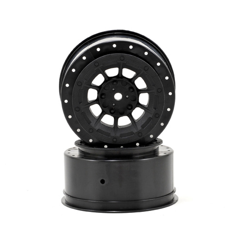 Hazard - SC6.4 |  Pro 2 SC10 | Pro4 SC10 +3mm wider off-set - 12mm hex wheel - 2pc. - (black)