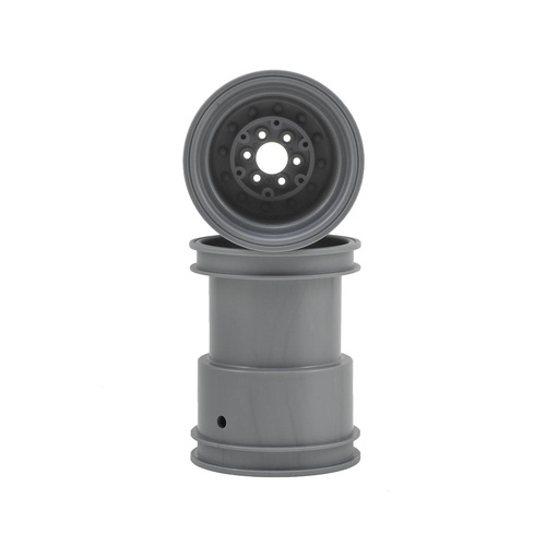 Tribute - 2.6 x 3.6" Monster Truck wheel w/ adaptors (silver) - 2pc. 