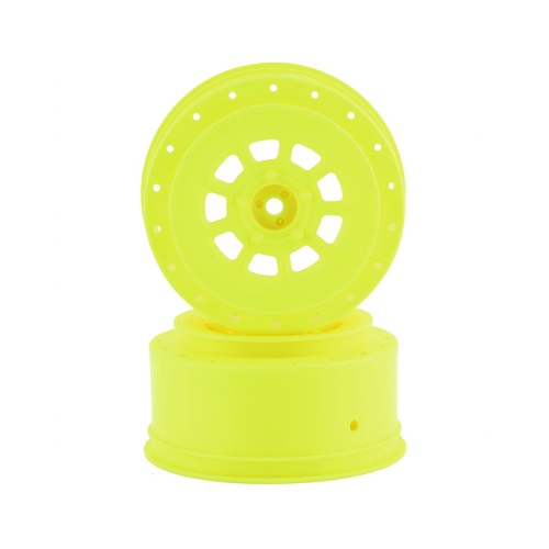 9-shot 12mm hex SC6.4 | Pro 2 SC10 | Pro4 SC10 +3mm offset wheel - yellow, 2pc.